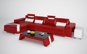 Cristana Small Modern Leather Sectional