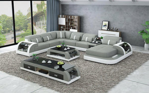 [Upgraded] Blaylock Modern Sectional Sofa with LED Light