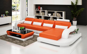 Nebula Small Modern Leather Sectional