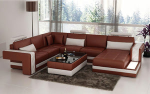 Cuko Modern Large Sectional with LED Light