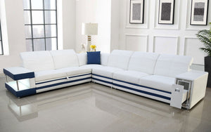 Lundberg Leather Sectional with Console