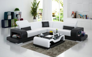 Gara Modern Leather Sectional