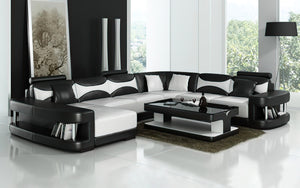 Critika Modern U-Shape Leather Sectional