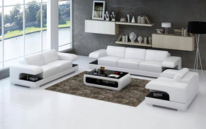 Elza Modern Leather Sofa Set