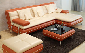 Uldir Mini Modern Leather Sectional