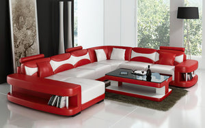 Critika Modern U-Shape Leather Sectional