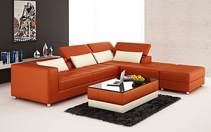 Erial Modern Leather Sectional