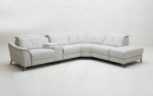 Rium Modern Fabric Sectional With Recliners