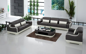 Amir Modern Leather Sofa Set