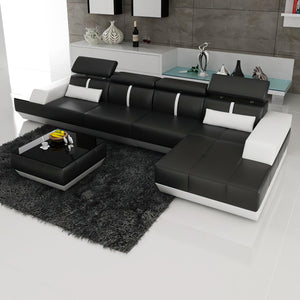 Mesa Small Modern Leather Sectional