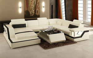 Emerson Leather Sectional With Storage