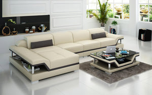 Taliya Small Modern Leather Sectional