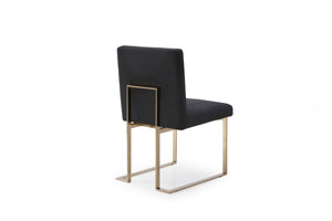 Black Fabric Dining Chair