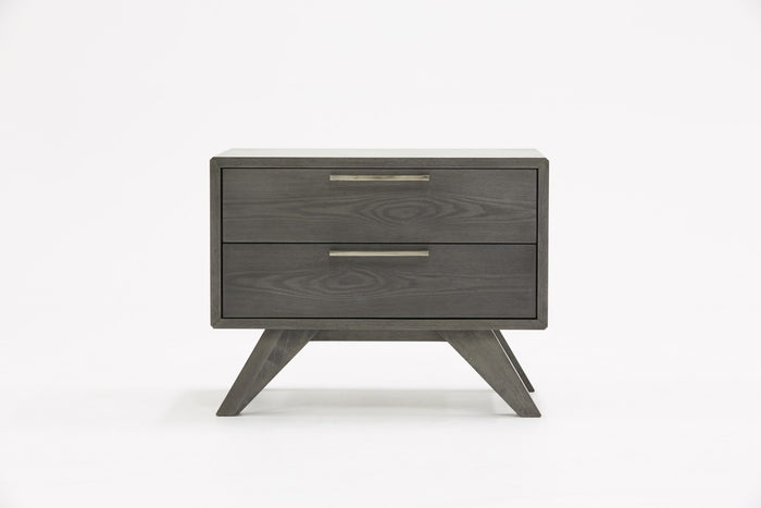 Salimon Modern Grey Wash Nightstand