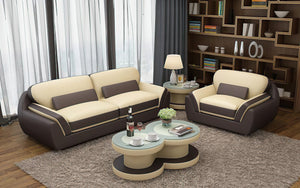 Atlas Modern Leather Sofa Set