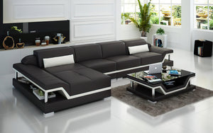 Taliya Small Modern Leather Sectional