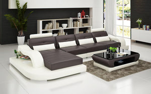 Nebula Small Modern Leather Sectional