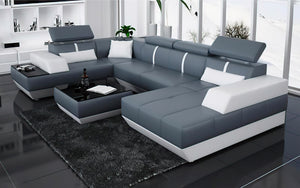 Mesa Modern U-Shape Leather Sectional