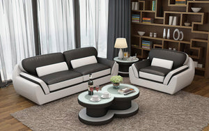 Atlas Modern Leather Sofa Set