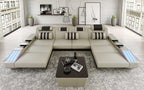 Cosmo Double Chaise U-Shape LED Sectional - Ultimate Lounge Sofa