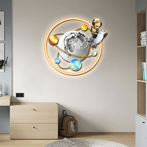 Futuristic Wall Art Space Exploration Astronaut