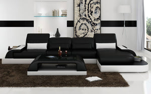 Brosnan Leather Sectional with LED Light