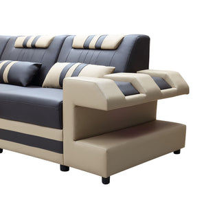 Neptune Modern Leather Sectional with LED Light