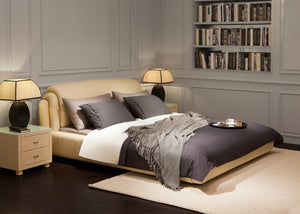 Mitsiwa Creme Leather Bed