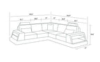 custom-made modern leather sectional With Illuminating LED Customize Design 