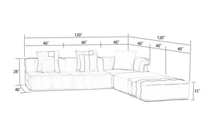 Tungfu Modern Fabric Sectional