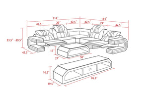 Maximus Modern L Shape Recliner Sectional