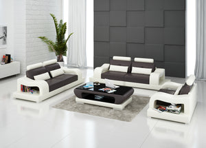 Nebula Modern Leather Sofa Set