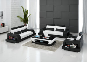 Nebula Modern Leather Sofa Set