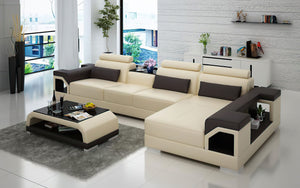 Talos Small Modern Leather Sectional