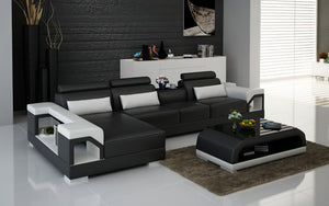 Talos Small Modern Leather Sectional