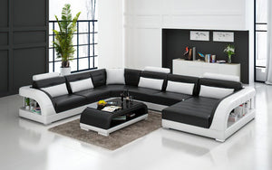 Lacus Modern U-Shape Leather Sectional