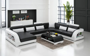 Lacus Modern U-Shape Leather Sectional