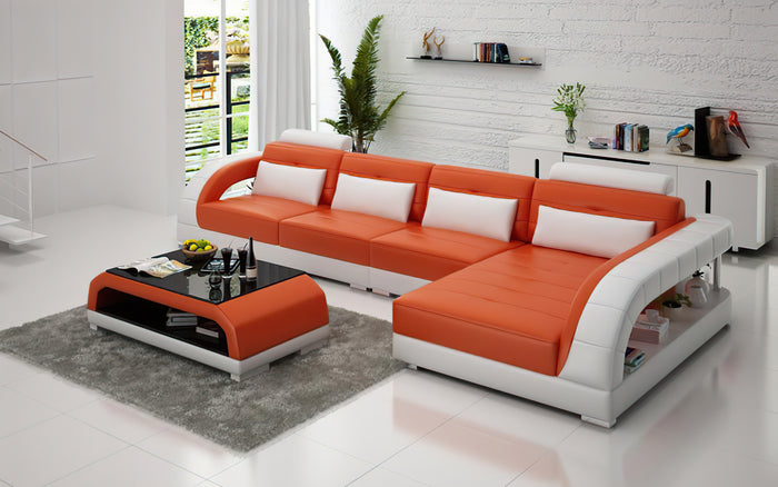 Lacus Small Modern Leather Sectional