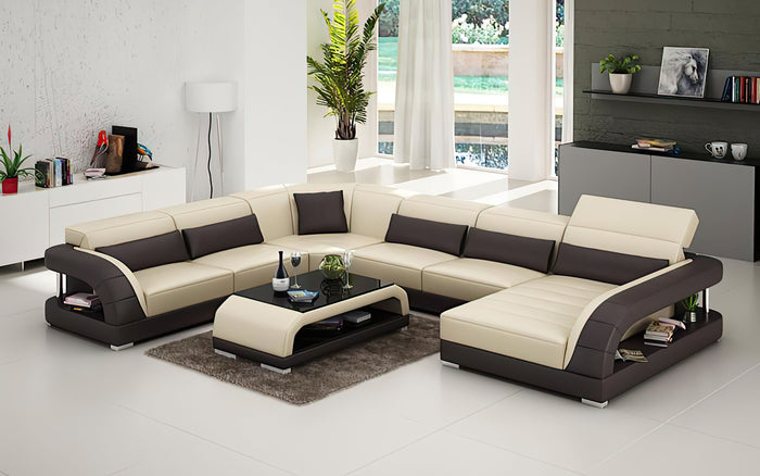 Monte Modern U-Shape Leather Sectional