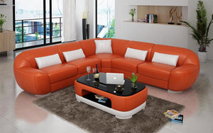 Semira Modern Leather Sectional