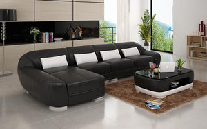 Semira Small Modern Leather Sectional