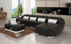 Semira Small Modern Leather Sectional