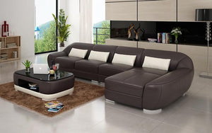 Semira Small Modern Leather Sectional