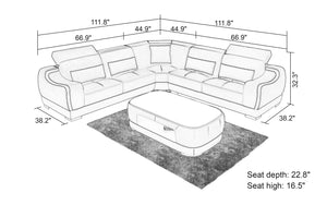 Amir Modern Leather Sectional