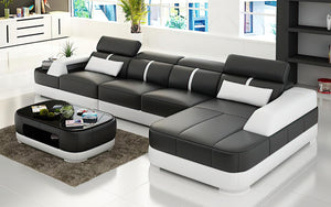 Grimdale Small Modern Leather Sectional