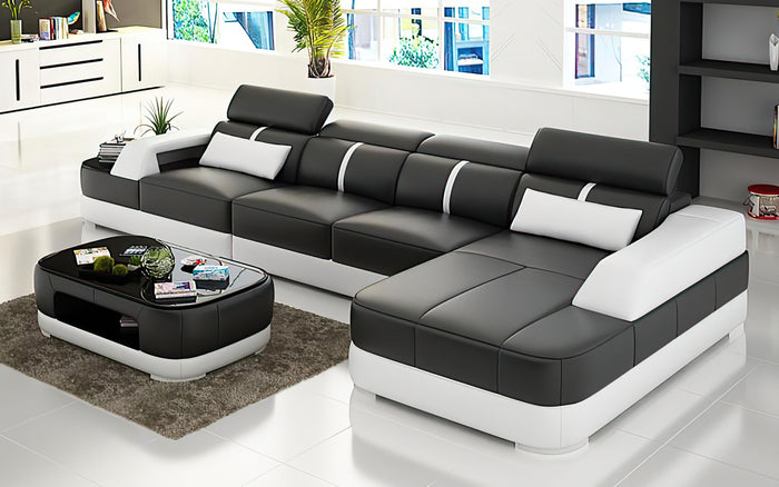 Grimdale Small Modern Leather Sectional