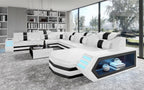 Eileend Leather Sectional Sofa with LED Lights | Futuristic Furniture