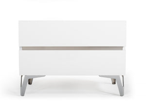 Astalina Modern White Nightstand