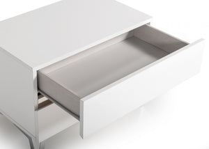 Astalina Modern White Nightstand