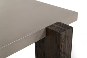 Arezzo Dark Grey & Walnut Square Coffee Table